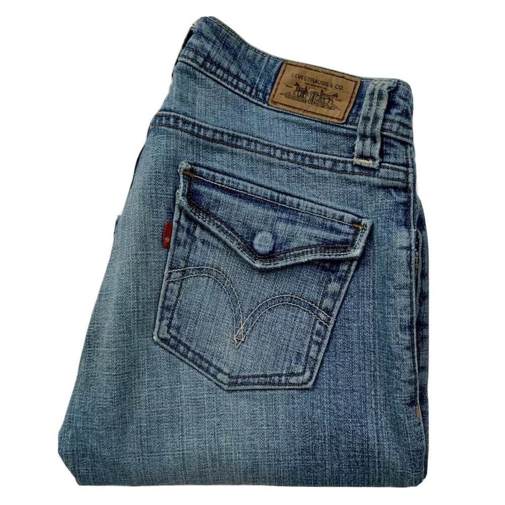 Levi's 542 Low Flare Jeans Denim Flap Pockets